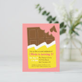 Invitation Bar Chocolat sucré Candy Anniversaire (Debout devant)