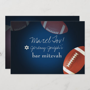 Invitation ✡ BAR DE FOOTBALL PixDezines MITZVAH/COULEUR DO-IT