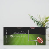 Invitation ✡ BAR DE FOOTBALL PixDezines MITZVAH, POST DE BUT  (Debout devant)