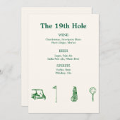 Invitation Bar de golf (Devant / Derrière)