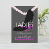Invitation Bar de nuit pour dames talons perles Flyer (Debout devant)