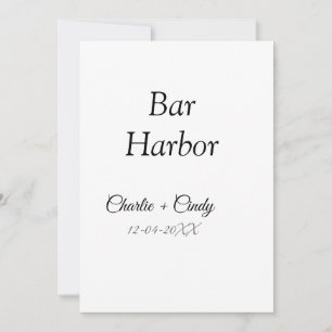 Invitation Bar Harbour bachelorée fête d'honneur mariage a
