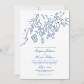 Invitation Bar Harbour Maine All-in-One QR code RSVP Mariage (Devant)
