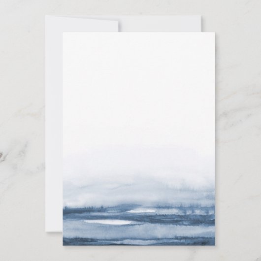 Invitation Bar Harbour Maine Map Élégant Mariage de la marine (Dos)