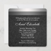 Invitation Bar Mitsva noir et argent (Dos)