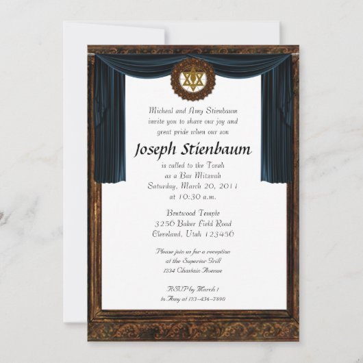 Invitation Bar Mitzvah (Devant)