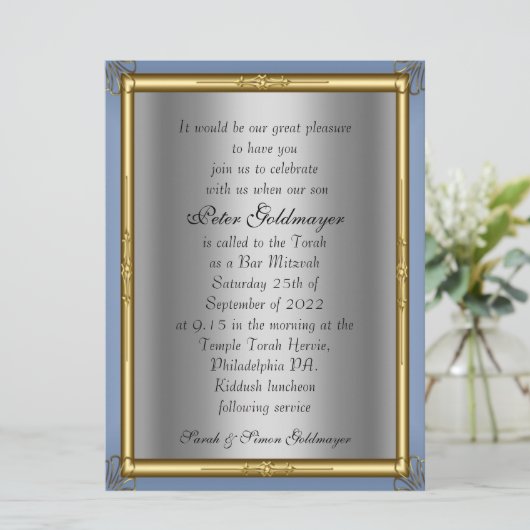 Invitation Bar Mitzvah (Debout devant)