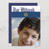 Invitation Bar Mitzvah (Devant / Derrière)