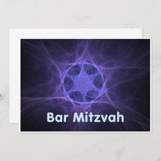 Invitation Bar Mitzvah (Devant / Derrière)