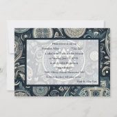 Invitation Bar Mitzvah Abstrait Arrière - plan Design Bleu Bl (Devant)