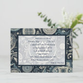 Invitation Bar Mitzvah Abstrait Arrière - plan Design Bleu Bl (Debout devant)