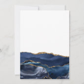Invitation Bar Mitzvah Agate Or Bleu Marine (Dos)