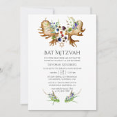 Invitation Bar Mitzvah aquarelle forêt rustique (Devant)
