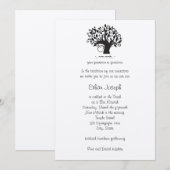 Invitation Bar Mitzvah Arbre de vie Mariage hébreu (Devant / Derrière)