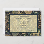 Invitation Bar Mitzvah Arrière - plan Abstrait Design Bleu Be (Devant)