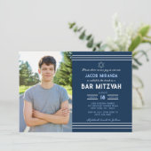 Invitation Bar Mitzvah avec photo (Debout devant)