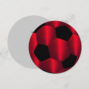 Invitation Bar Mitzvah Balle de football rouge et noir