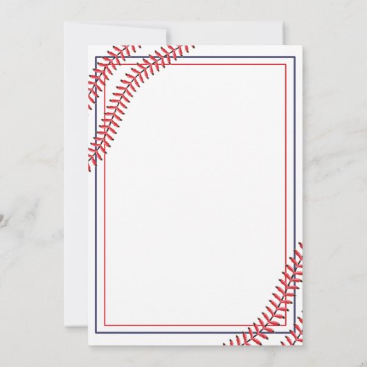 Invitation Bar Mitzvah Baseball (Dos)
