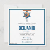 Invitation Bar Mitzvah Basket-ball Juif carré (Devant)