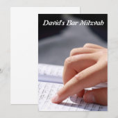 Invitation Bar Mitzvah/Bat Mitzvah (Devant / Derrière)
