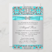Invitation Bar Mitzvah Bleu Turquoise (Dos)