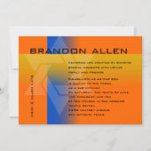 Invitation Bar Mitzvah Blue and Yellow on Any Color (Devant)