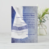 Invitation Bar Mitzvah Blue White Star de David Tallit (Debout devant)