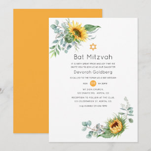 Invitation Bar Mitzvah Bohème Soleil Eucalyptus