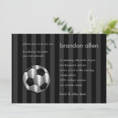 Invitation Bar Mitzvah boules de soccer en argent (Debout devant)