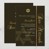 Invitation Bar Mitzvah/café/dor (Devant / Derrière)