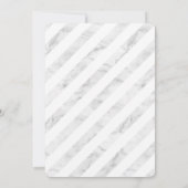 Invitation BAR MITZVAH calligraphie moderne faux or gris (Dos)