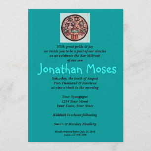 Invitation Bar Mitzvah - Cercle De La Vie Hamsa