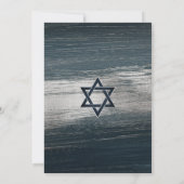 Invitation Bar Mitzvah Charcoal Grey Silver Foil Bold Modern (Dos)