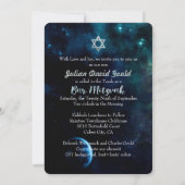 Invitation Bar Mitzvah cosmique de PixDezines ✡ (Dos)