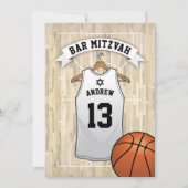 Invitation Bar Mitzvah de basket-ball moderne (Devant)