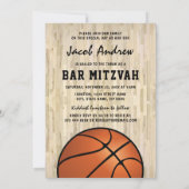 Invitation Bar Mitzvah de basket-ball moderne (Dos)