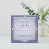 Invitation Bar Mitzvah de damas violet (Debout devant)