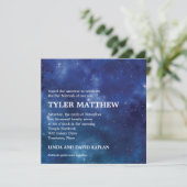 Invitation Bar Mitzvah de la constellation de l'espace extra- (Debout devant)