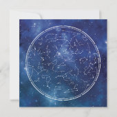 Invitation Bar Mitzvah de la constellation de l'espace extra- (Dos)