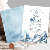 Invitation Bar Mitzvah de la montagne de l'iceberg d'hiver