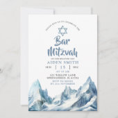 Invitation Bar Mitzvah de la montagne de l'iceberg d'hiver (Devant)