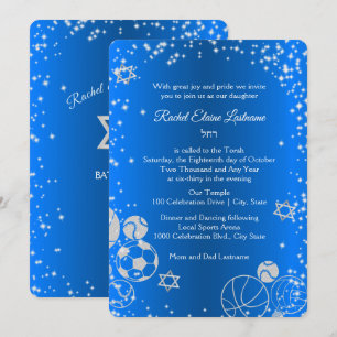 Invitation Bar Mitzvah de Sparkle Sports