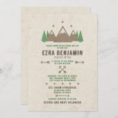 Invitation Bar Mitzvah de toile de tente de campin (Devant / Derrière)
