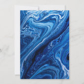 Invitation Bar Mitzvah des vagues de l'océan bleu élégant (Dos)