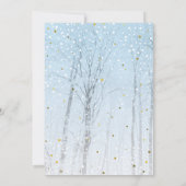 Invitation Bar Mitzvah d'hiver Forêt enneigée (Dos)