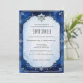 Invitation Bar Mitzvah Élégant Moderne (Debout devant)