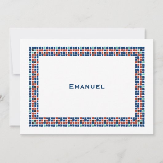 Invitation Bar Mitzvah Emanuel Star David Mosaic (Devant)