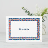 Invitation Bar Mitzvah Emanuel Star David Mosaic (Debout devant)