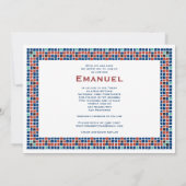 Invitation Bar Mitzvah Emanuel Star David Mosaic (Dos)