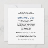 Invitation Bar Mitzvah Emanuel Star David Navy (Dos)